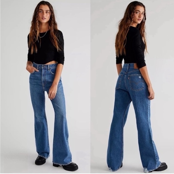 Levi's Denim - Levi’s Jeans Women’s 70’s High Flare Size 28 Medium Wash Retro Lightweight